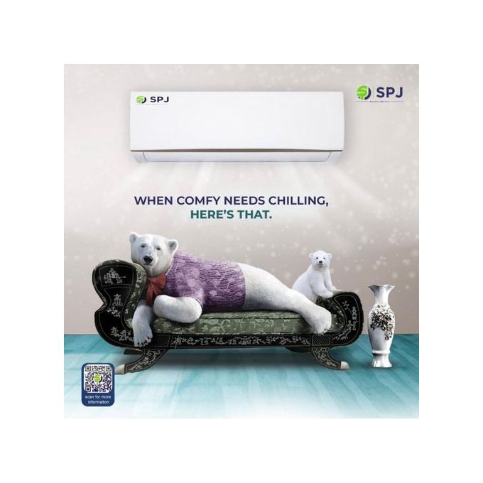 SPJ 24000 BTU Air Conditioner Gas R410 - White.