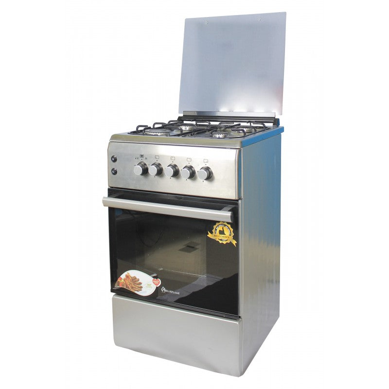 BlueFlame 50x60cm Full Gas Cooker With Gas Oven Stainless Steel NL6040G