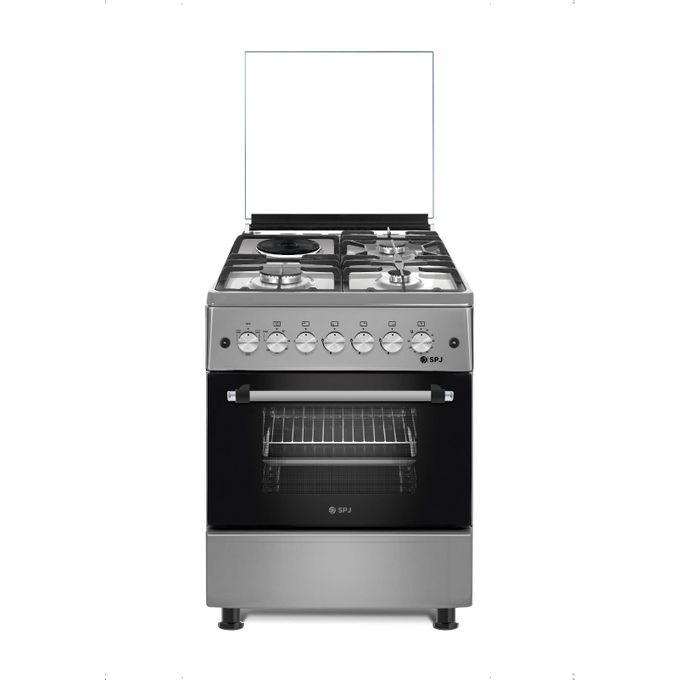 SPJ 60 X 60cm 3 Gas Burner + 1 Electric Plate Premium Cooker with Electric Oven – Stainless Steel – Made in Turkey (3YR WRTY)