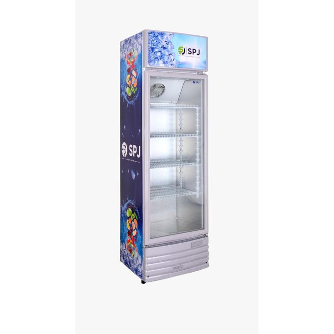 SPJ 400L Beverage Cooler Chiller Showcase Freezer- White..