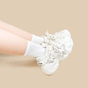 Female Minimalist Casual White Thick Soled Dad Shoes