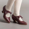 Hollow Out High Heel Lace-up Casual Shoes Plus Size Woman High-heeled Shoes