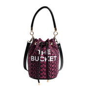 Fashion Alphabet Bucket Bag Retro Portable Messenger Bag