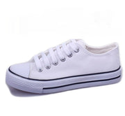 Spring New Korean Style Couple Candy Color Canvas Shoes Male Student Lace Up Casual Flat Shoes Trendy Cloth Shoes