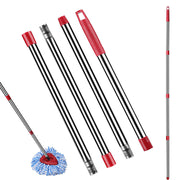 Fine Thread Mop Handle Four-section Stainless Steel Mop Handle 58 Inches