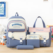 Four-piece Ins Schoolbag For Junior And Senior High Schools