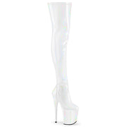 Gold Reflective Patent Leather High Heels Platform Shoes Waterproof Platform Shoes