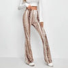 Hip Retro Printed Bootleg Pants Casual Pants