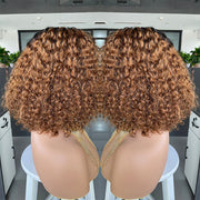 Cross-border E-commerce Exclusively For Ombre Curly Bobo1b30 Human Hair Lace Wig