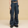 Heavy Industry Loose Wide-leg Denim Overalls
