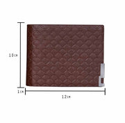 Men's Short Checked Horizontal Coin Purse