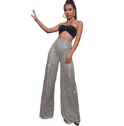 Polyester European And American Fashion Women's Wear Sequined Nightclub Trousers