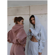 Autumn And Winter Women's Casual Hoodie Coat Sports Suit