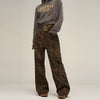 Women's American-style Vintage Leopard Print Jeans