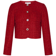 Retro Pearl Sling Tweed Dress Woman