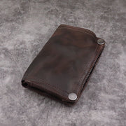 Men's Handmade Vertical Wallet With Multiple Card Slots
