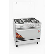 Saachi 90x60cm 4 Gas Cooker And 2 Electric Plates NL-GAS- 6364SS – Silver