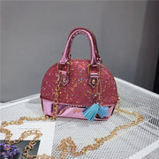 Cute sequined mini shell bag