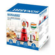 Sonashi Mixer Grinder 193 Made In India - Red (1 YR WRNTY)