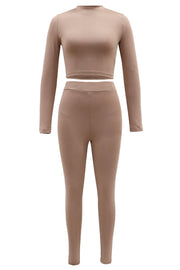 Two-piece long-sleeved short top