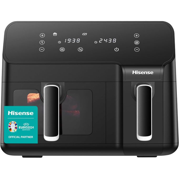 Hisense 8.6 Liters Air Fryer -Dual Basket Black 1Yr Wrnty