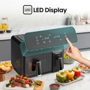 Hisense 8.6 Liters Air Fryer -Dual Basket Black 1Yr Wrnty