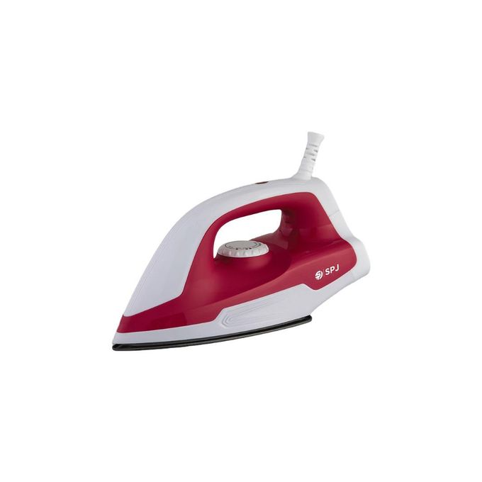 SPJ Non Stick Dry Flat Ironing Box With Titanium Nonstick Soleplate - Red & White
