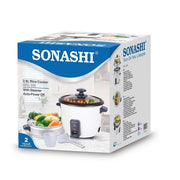 Sonashi 2.8L Rice Cooker SRC-328 - White & Black.
