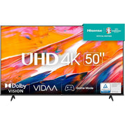 Hisense 50 Inch LED 4K Utra HD Smart TV - 50A6HS - Black (3YRS WRNTY)