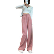 Corduroy Wide Leg Pants High Waist Loose Straight Drape Casual Retro