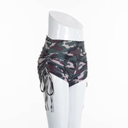 Camouflage slim shorts