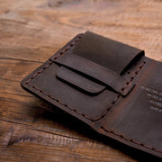 Personalized Retro Day Dreamer Horse Leather Wallet