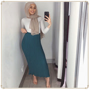 Chiffon pleated double flared skirt