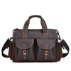 Leather men's retro portable briefcase