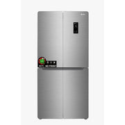 SPJ 559L 4 Door Elegant Glass Finish Refrigerator With Water Dispenser - Silver