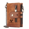 Multi-card leather men's retro RFID wallet