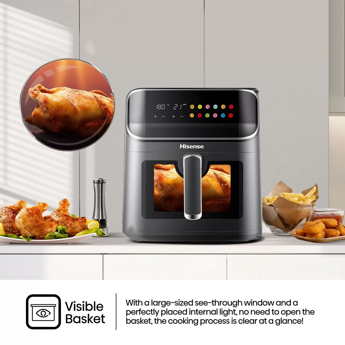 Hisense 6.7L Air Fryer H06AFBS2S3 - Black