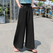 Cotton wide-leg pants