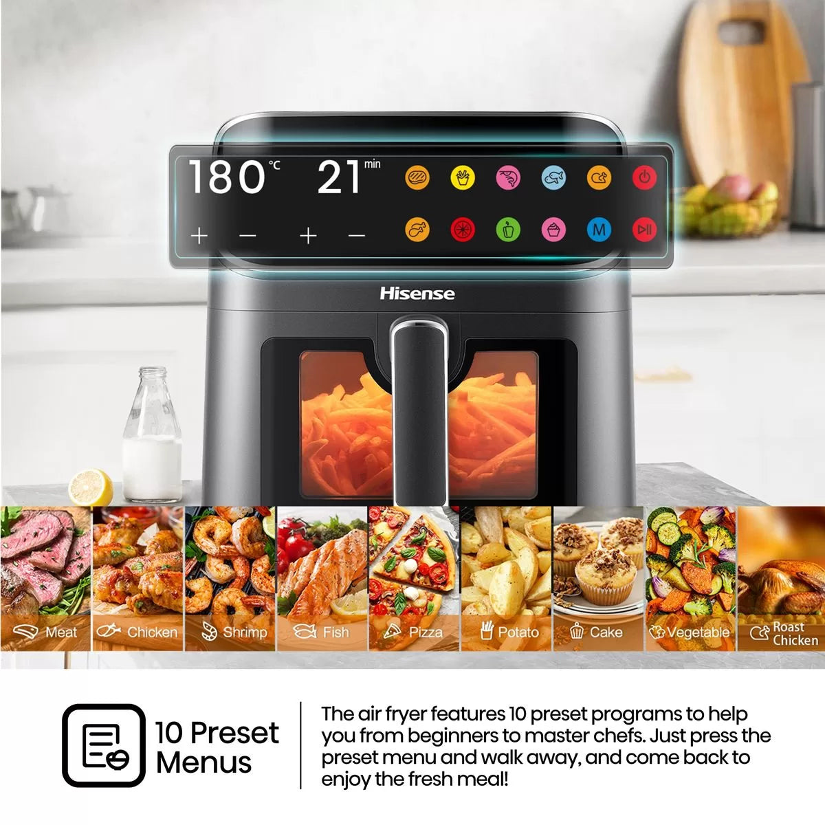 Hisense 6.7L Air Fryer H06AFBS2S3 - Black