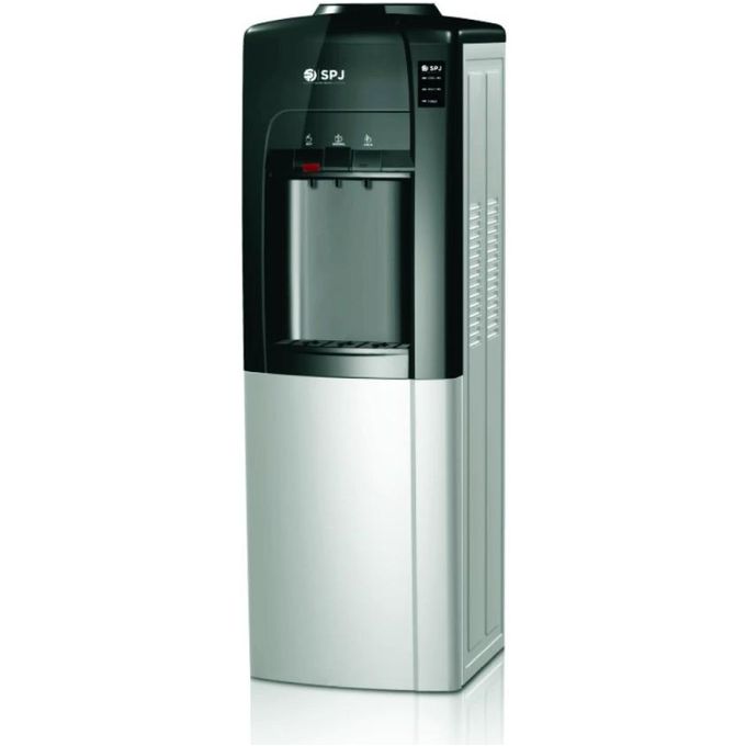 SPJ Water Dispenser With Cabinet (storage Compartment) - Silver & Black