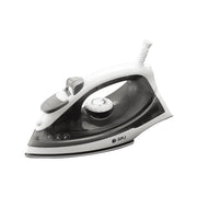 SPJ Steam Iron With Non-Stick Soleplate, 2 Steam Settings, Thermostat Control, 1.8 M Cord, 1200W - White And Grey