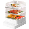 Hoffmans 3-Tier Electric Food Steamer / Cooker With Digital Display and Timer - White