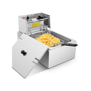 Pixel 6 Liters Commercial Deep Fryer Stainless Steel - Silver(1 YR WRTY)