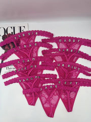 Women's T-back Letters Diamond Decorations Embroidery Love