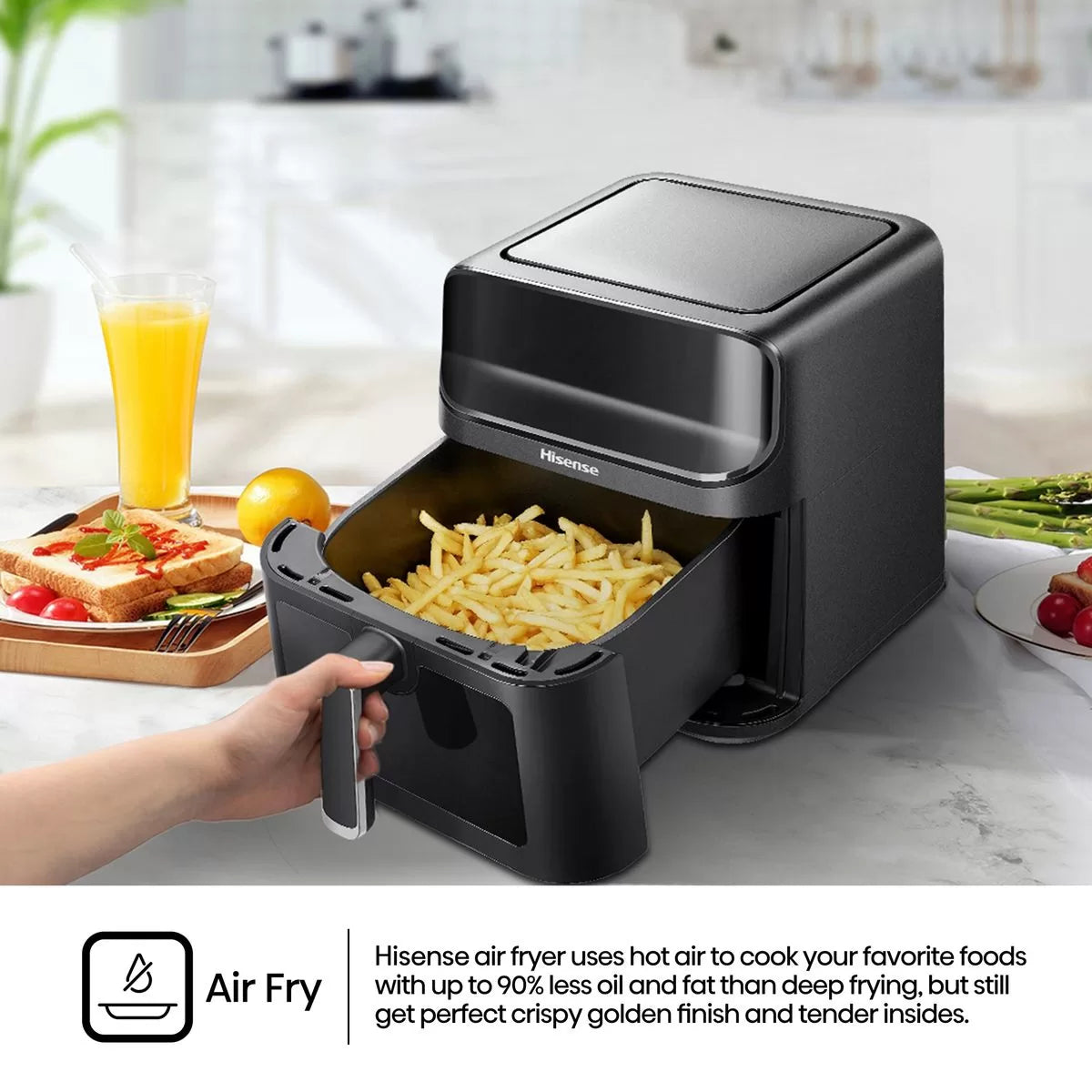 Hisense 6.7L Air Fryer H06AFBS2S3 - Black