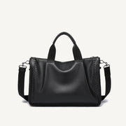 Men's sheepskin woven briefcase