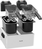 Saachi Double Deep Fryer NL-DF-4758 3L x 3L Stainless Steel – Silver.