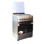 BlueFlame 60x60cm 3 Gas 1 Electric Diamond Cooker with Electric Oven D6031ERF - Inox