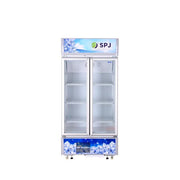 SPJ 2-Door 700 Liter Beverage Cooler Chiller Showcase Freezer- White..