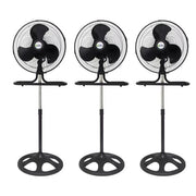 SPJ 18-Inch 3-in-1 Stand, Wall & Table Fan Triple Configuration With Three Fan Motors For Versatile Cooling - Black (2YRS WRNTY)